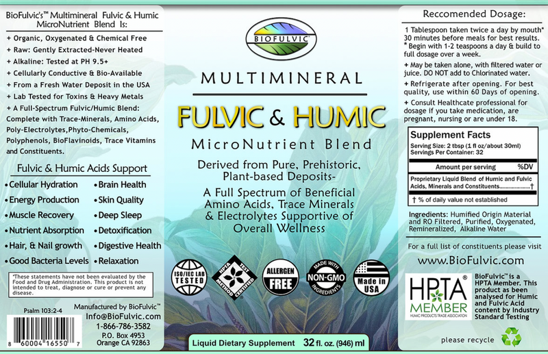 MultiMineral Fulvic + Humic MicroNutrient Blend