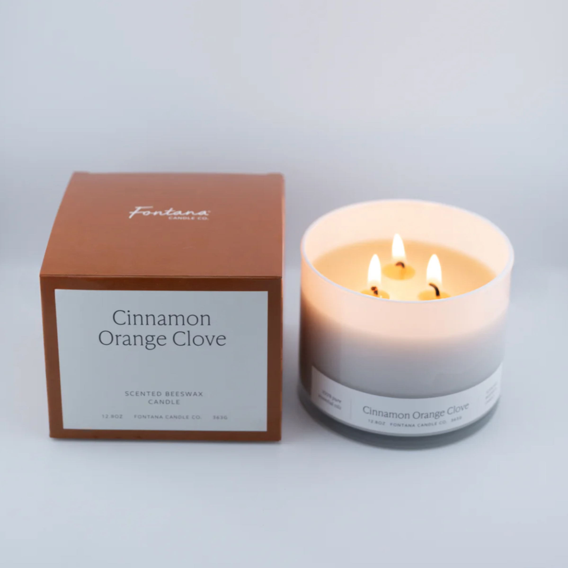 Cinnamon Orange Clove 3-Wick Natural Beeswax Candle