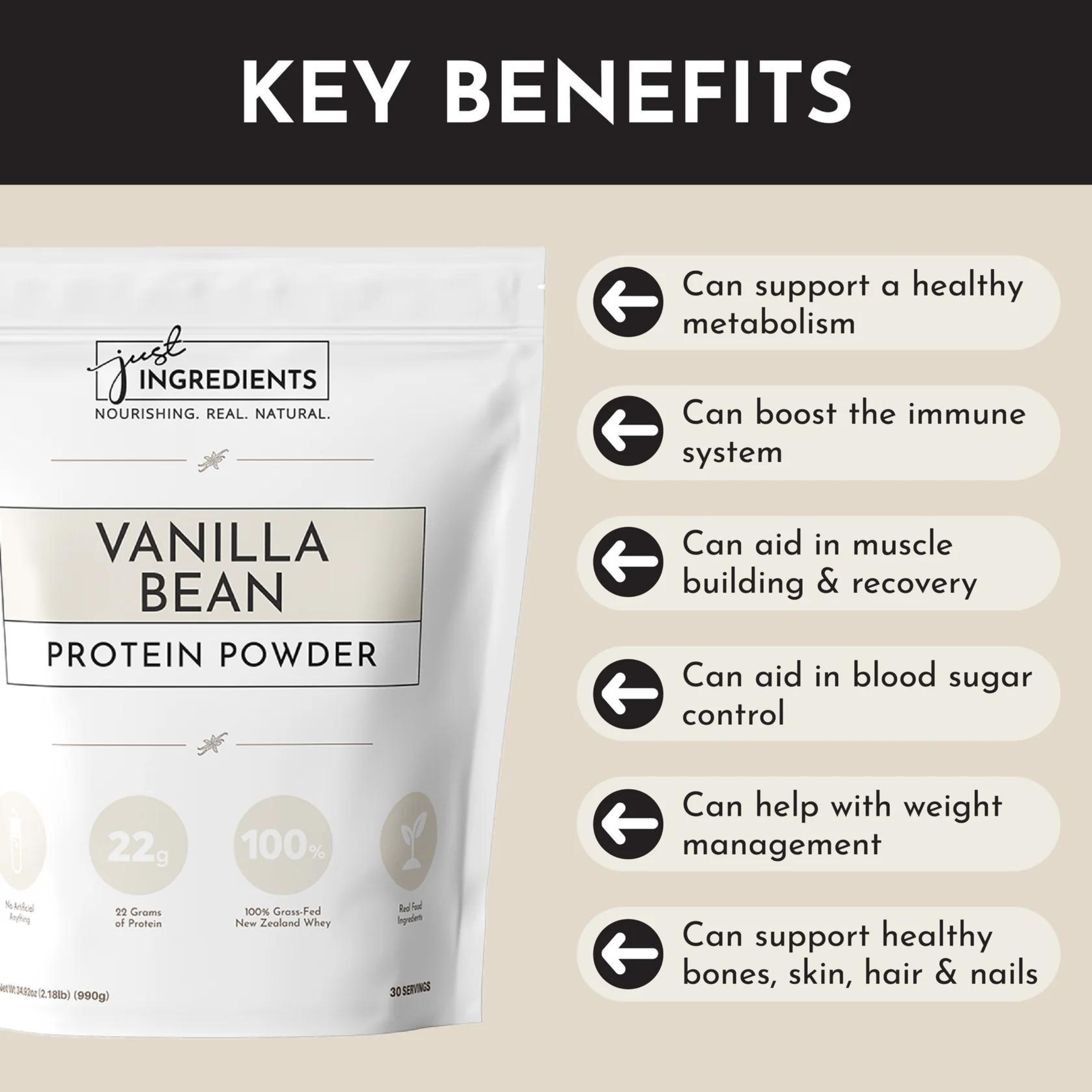 PRE ORDER - Vanilla Bean Protein Powder