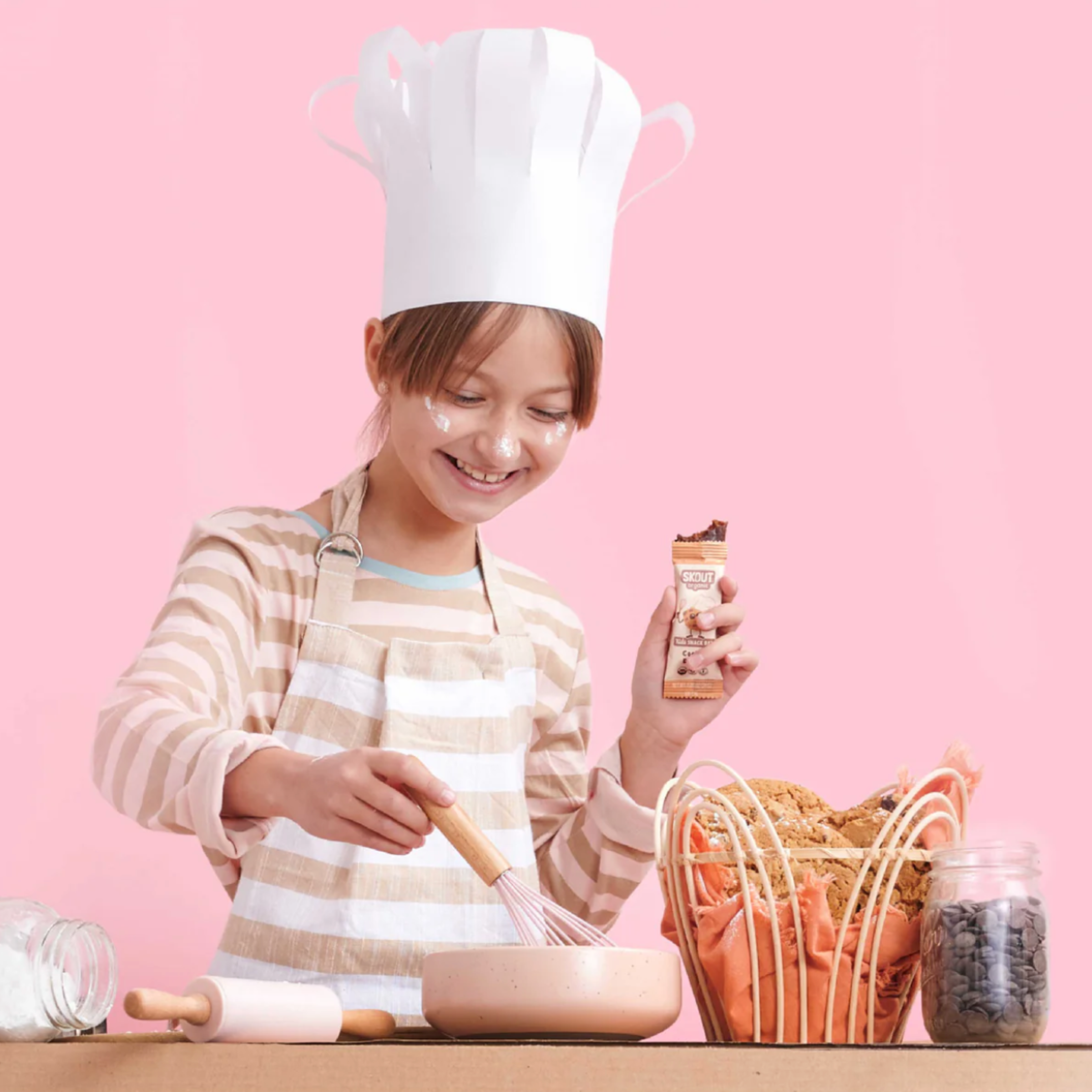 Barre pour enfants à la pâte à biscuits biologique