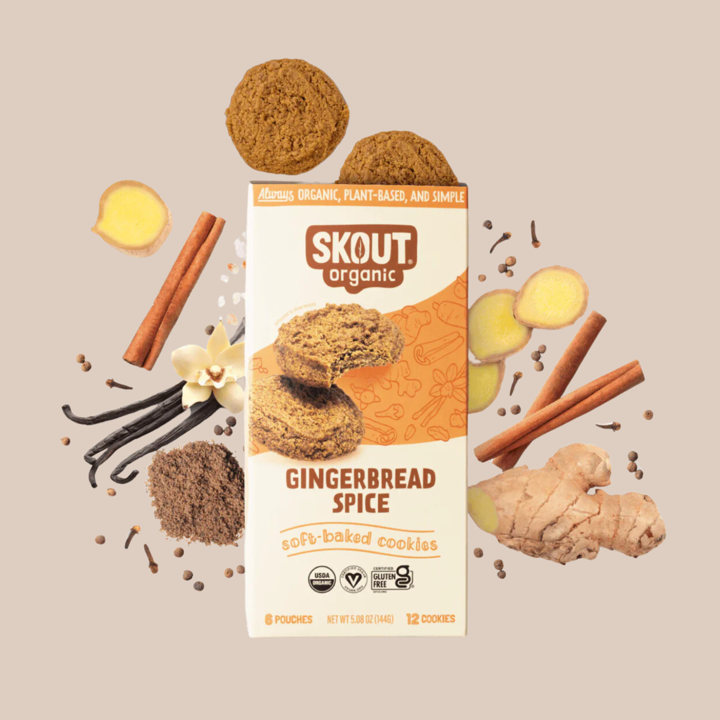 Organic Gingerbread Spice Soft Baked Cookies