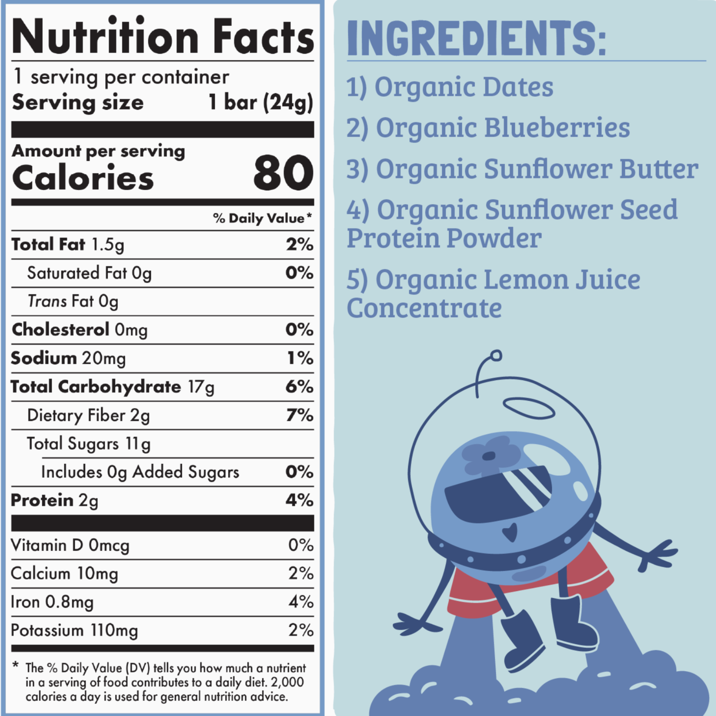 Organic Blueberry Blast Kids Bars