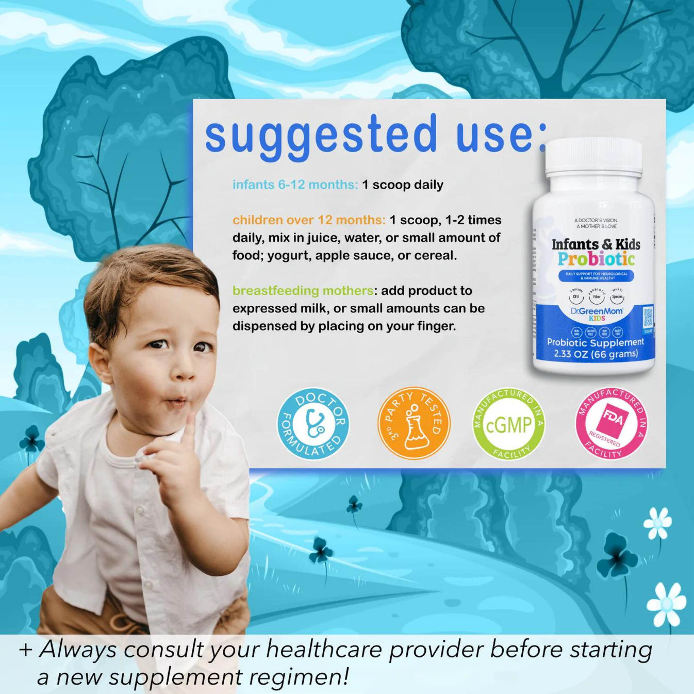 Probiotique pour nourrissons et enfants