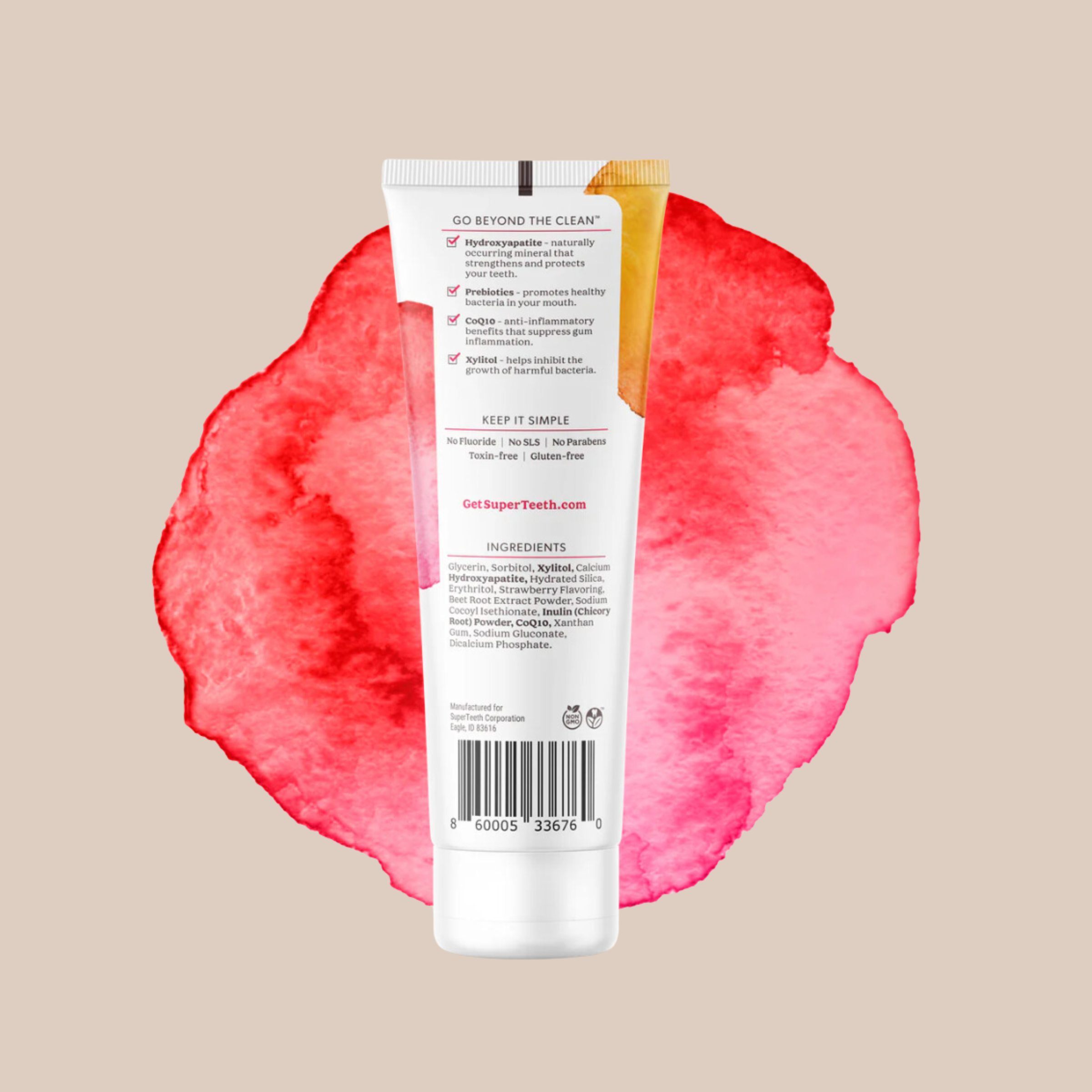 PRE ORDER - PREBIOTIC MINERAL TOOTHPASTE - STRAWBERRY