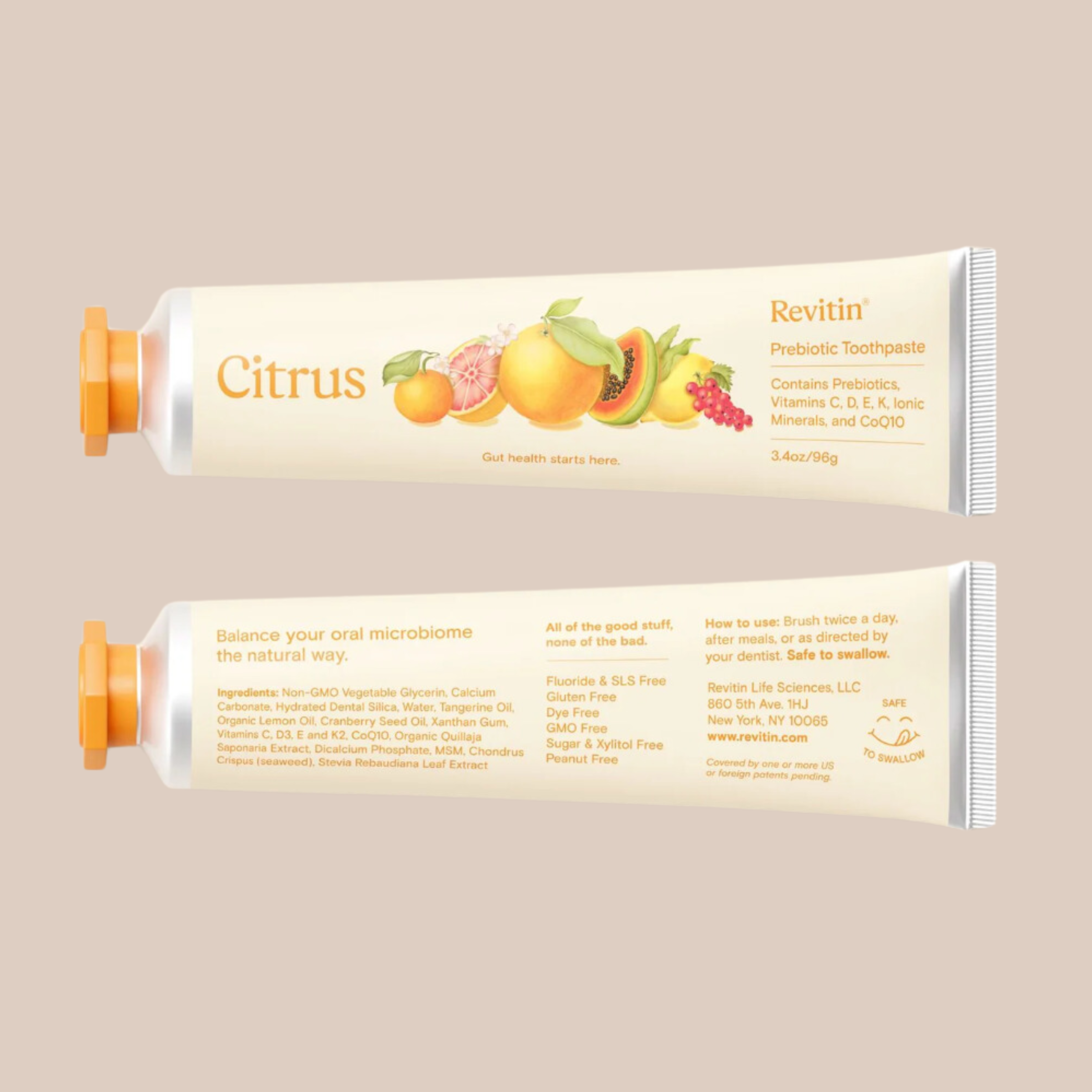 PRE ORDER - Revitin Natural Toothpaste - Citrus