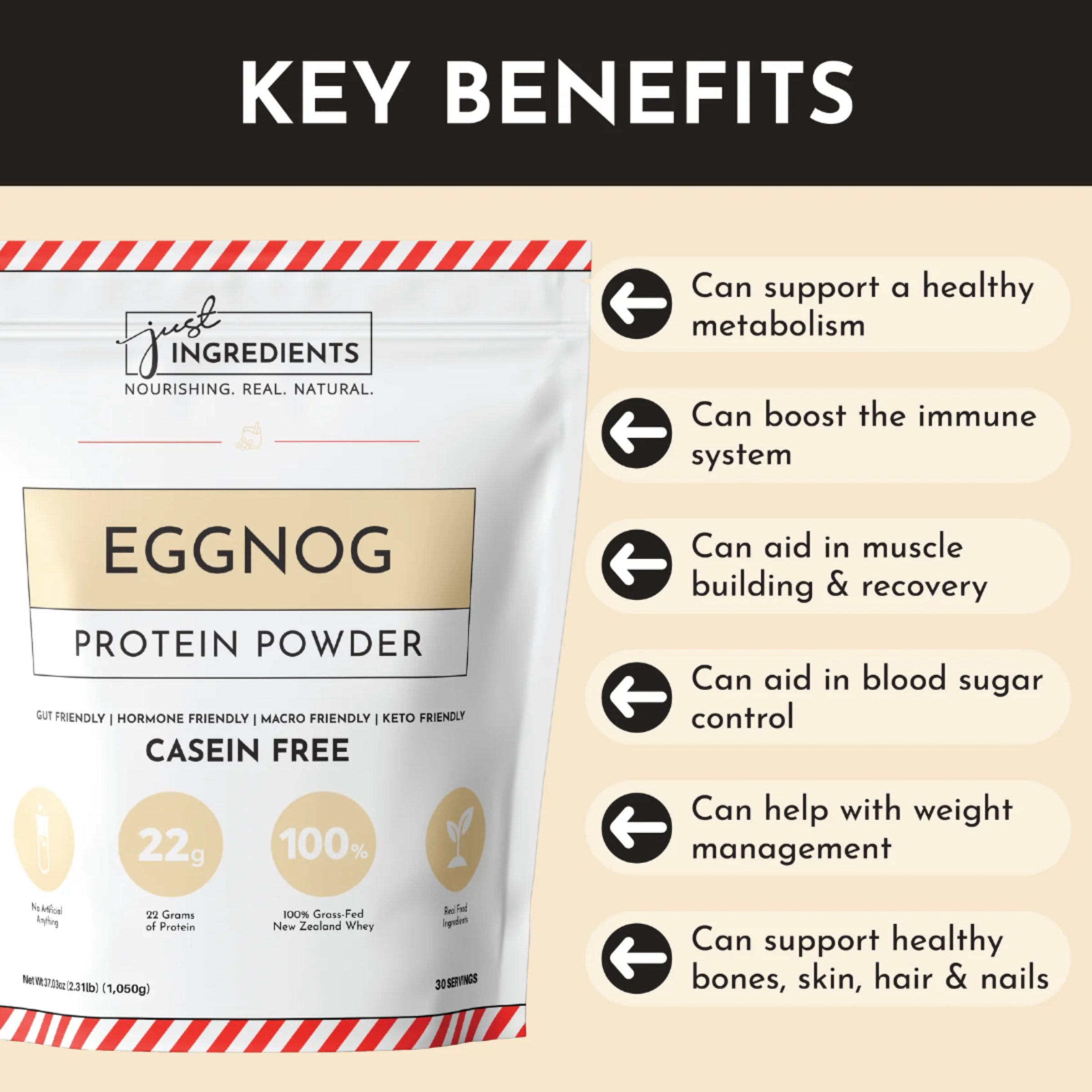 PRE ORDER - Eggnog Protein Powder