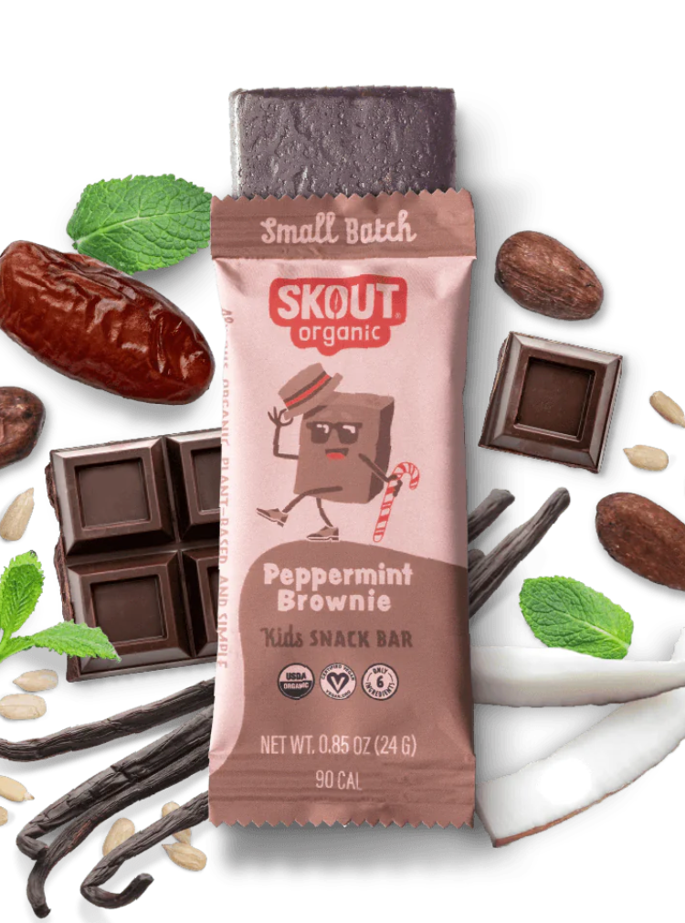 Organic Peppermint Brownie Kids Bar