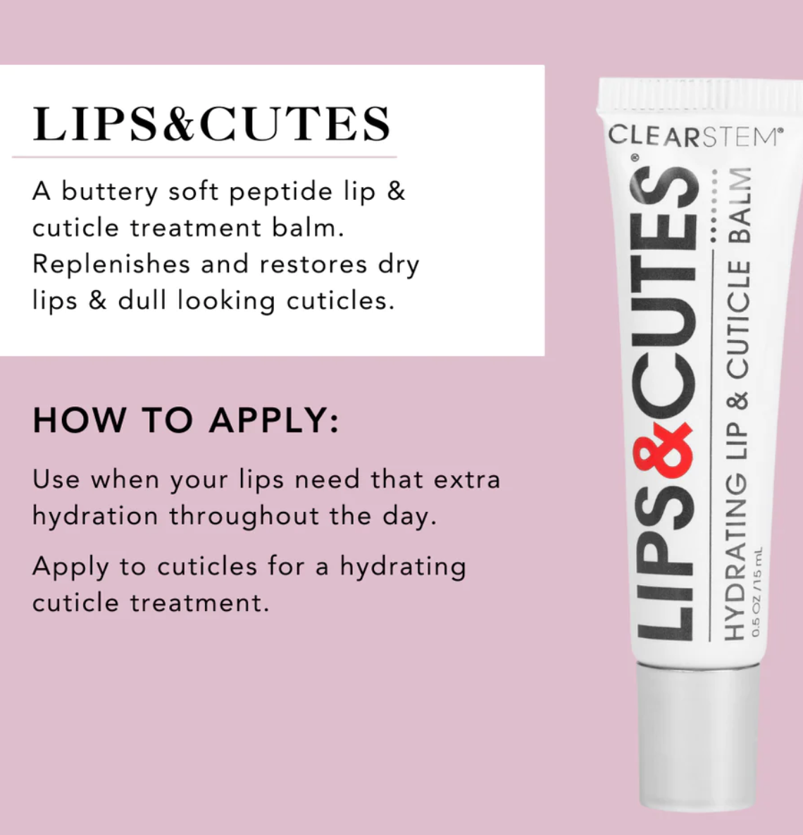 LIPS&amp;CUTES™ Traitement pour les lèvres et les cuticules sans danger pour l'acné