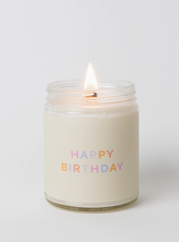 Happy Birthday Pure Vanilla Candle
