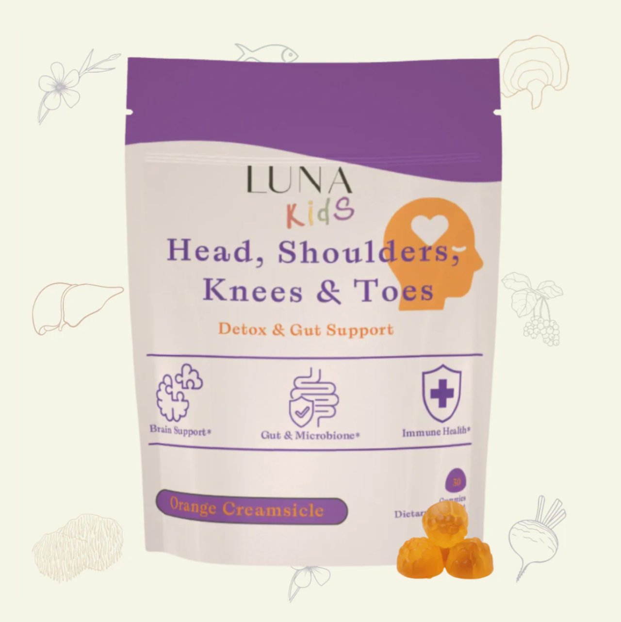 "HEAD, SHOULDERS, KNEES, AND TOES" DETOX/GUT KIDS GUMMY