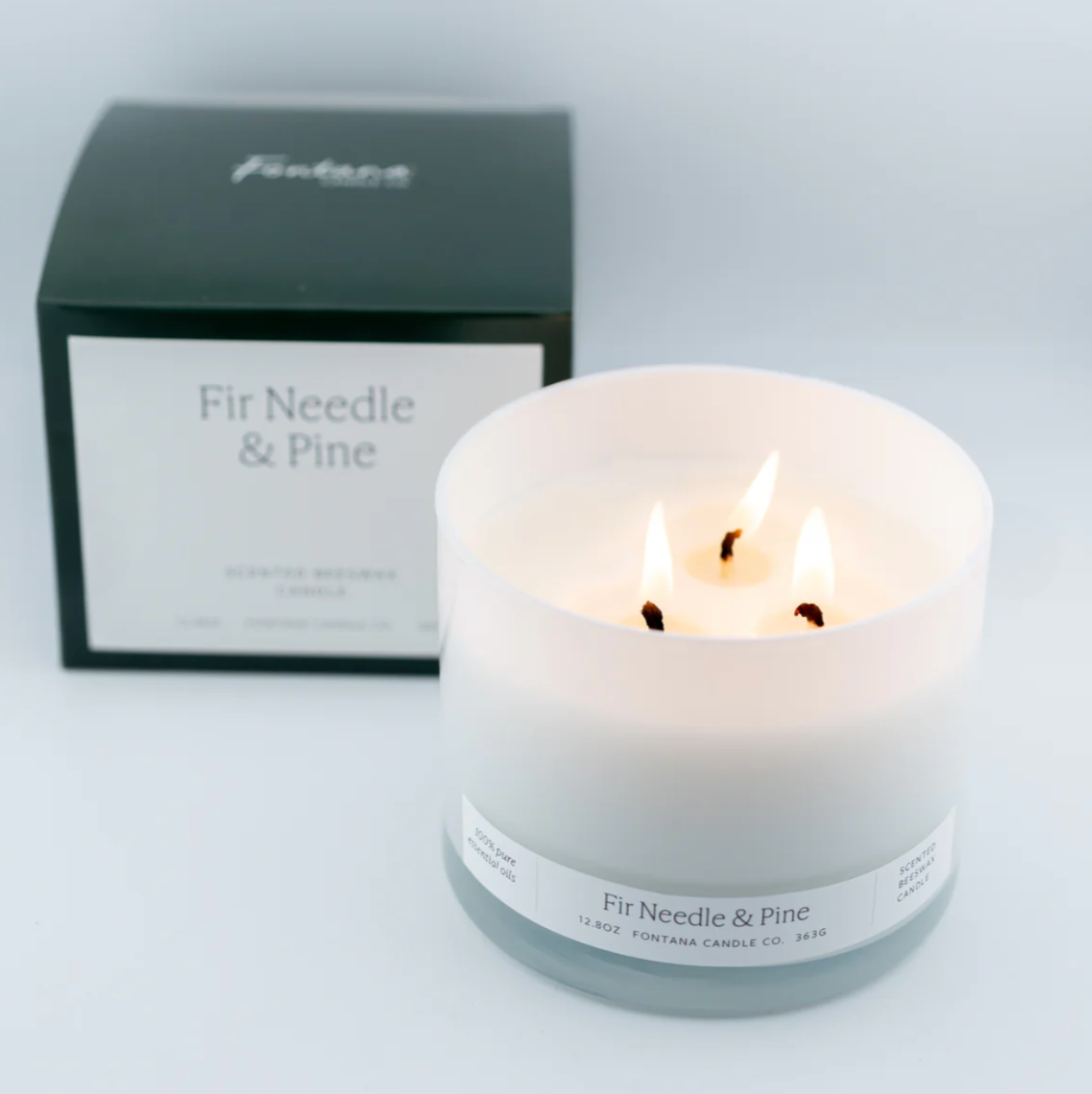 Fir Needle + Pine 3-Wick Natural Beeswax Candle