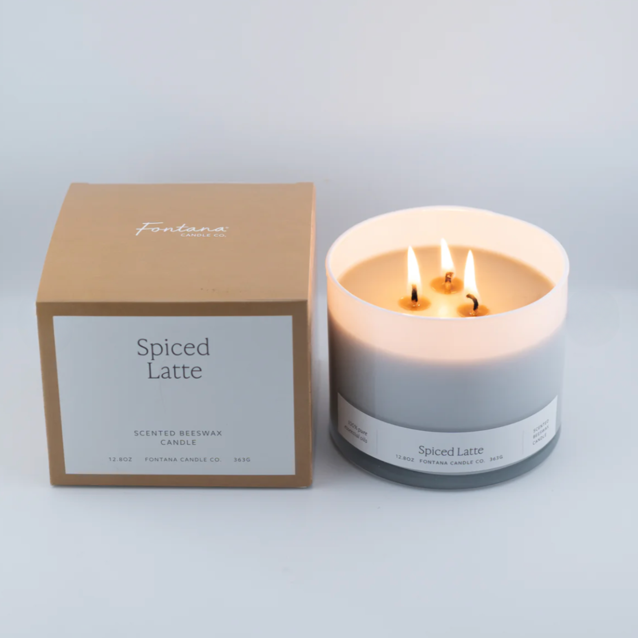 Spiced Latte 3-Wick Natural Beeswax Candle