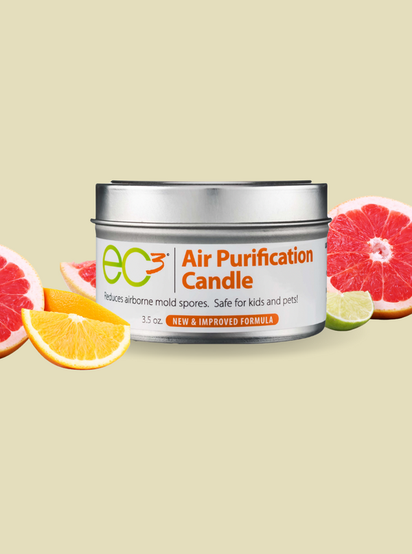 EC3 Air Purification Candle, Reduce Mold Counts and Mycotoxin Levels in  Indoor Air, All Natural, Fragrance Free, Botanical Ingredients in Soy Wax :  : Home