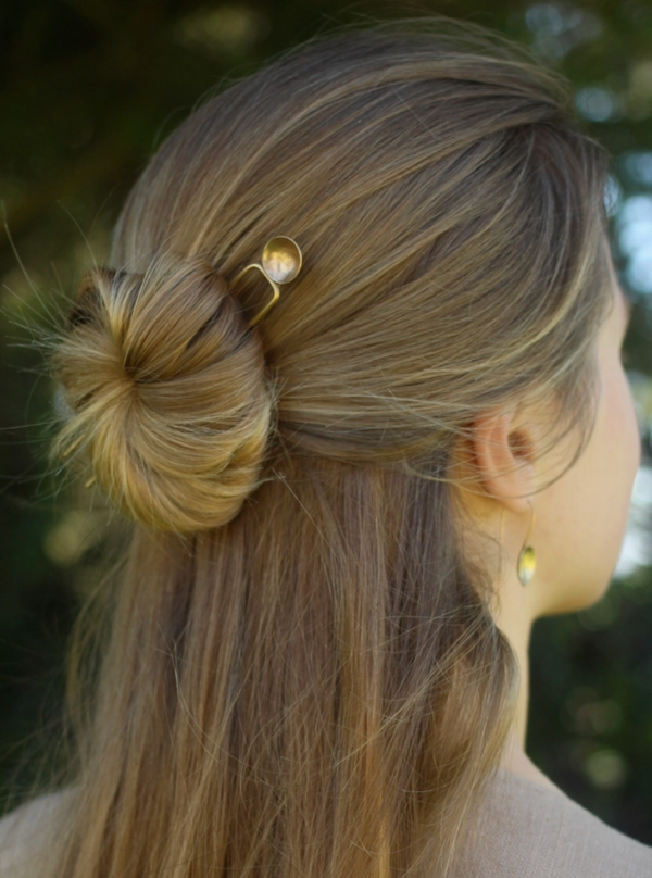 Dome Hair Pin - Brass