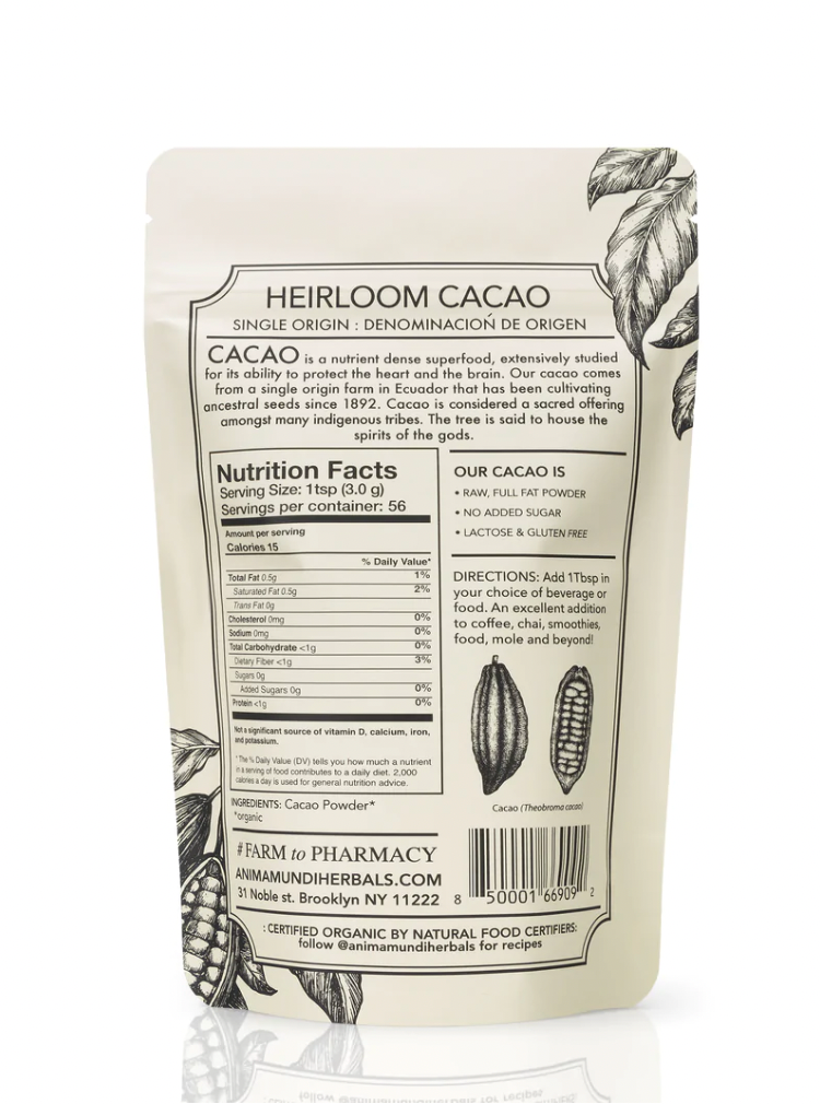 Cacao: Organic, Raw + Heirloom