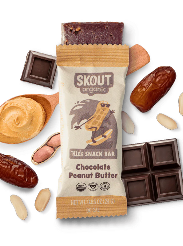 Barre pour enfants au chocolat et au beurre de cacahuète biologique